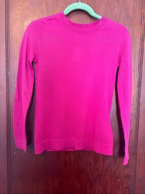 J. Crew Hot Pink Crewneck Sweater